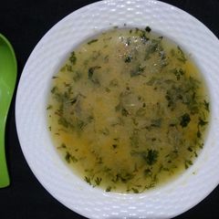 A picture of Coriander lemon soup.