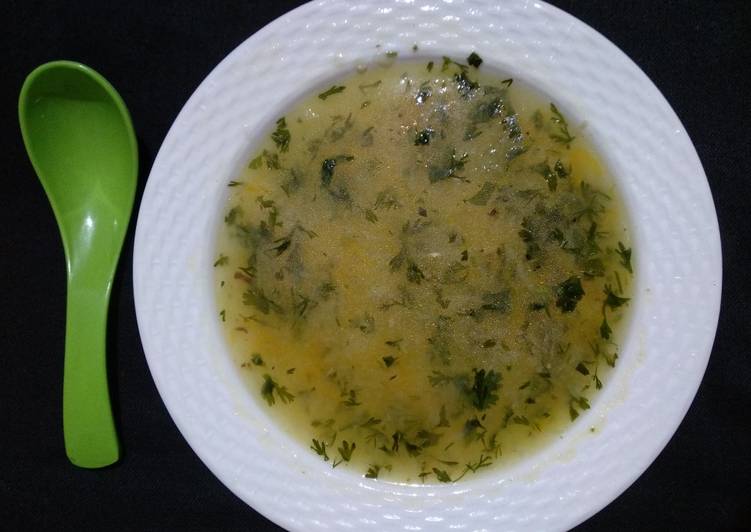 Step-by-Step Guide to Make Speedy Coriander lemon soup