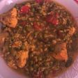 Arroz caldoso con pollo y verdura