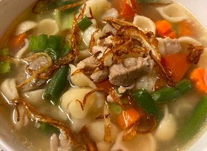 Foto resep Sop Makaroni Buncis Jadul/Green Beans Macaroni Soup
