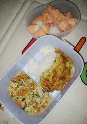 Foto resep Orak Arik Telur Wortel dan Enoki