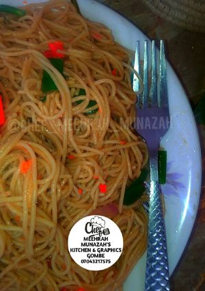 FRIED SPAGHETTI 🍝 ainihin hoton girkin