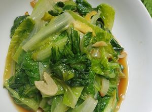 Foto resep 166. Romaine tumis saos tirem