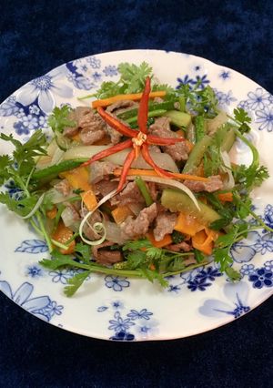 Hình của món Thịt bò xào rau củ.