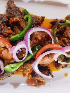 A picture of Fried Peppered meat.