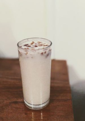 A picture of Horchata with Pecans.