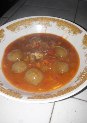 Foto resep Cilok bawang kuah sarden