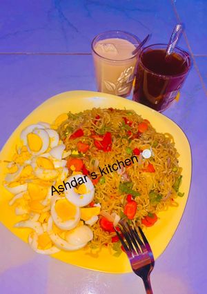 A picture of My veggies indomie😋.