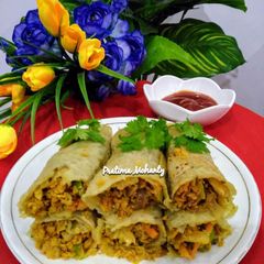 A picture of Semolina Soya Chunks Wrap.