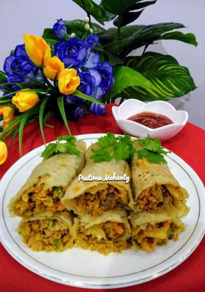 A picture of Semolina Soya Chunks Wrap.
