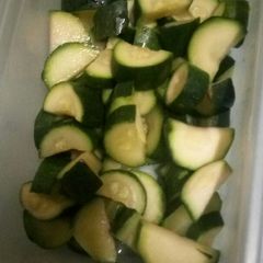 A picture of Blanched zucchinis.