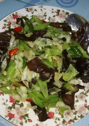 Foto resep 11. Tumis simple Jamur,buncis, kubis