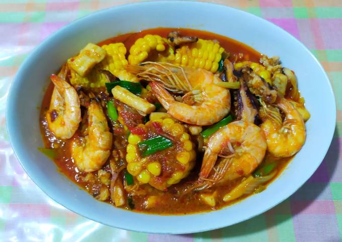 Resep Udang cumi/ sotong saus padang, Enak Banget