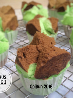 Foto resep Bolu Kukus Pandan Coklat