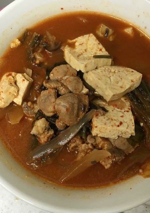 Hình của món Canh kim chi.
