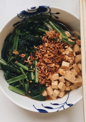 Foto resep Mie Tofu-Kangkung 🍀