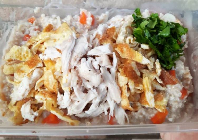 Resep @MANTAP Bubur Ayam Oatmeal masakan rumahan simple