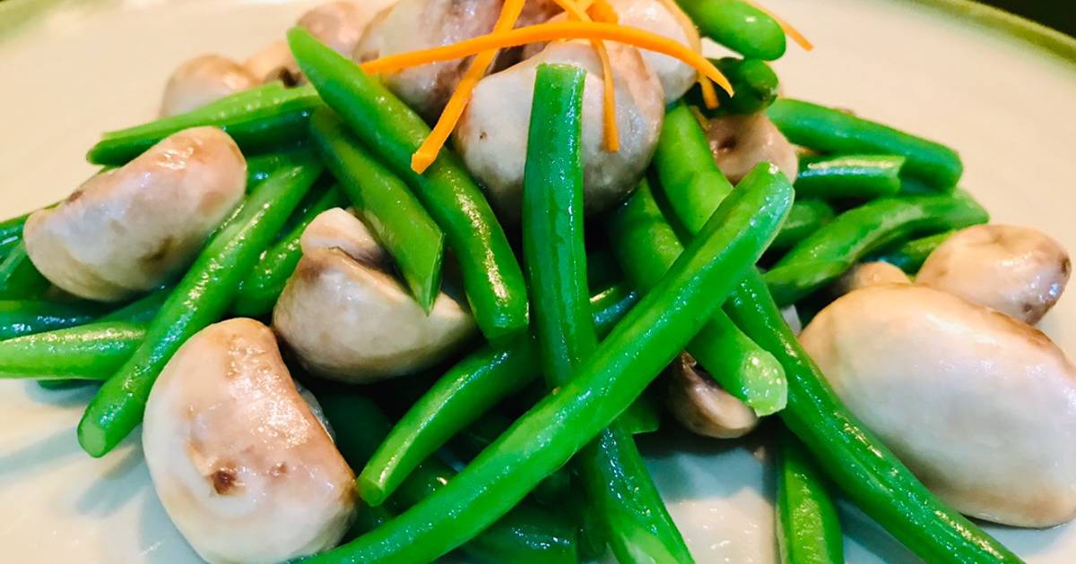 Cách Làm Món Đậu cove xào nấm mỡ của Bảo Bình - Cookpad