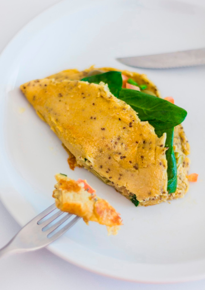 Una foto de Omelette vegano y sin gluten