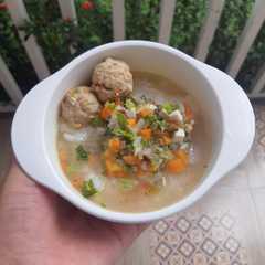 Foto resep Sop Sayur Bakso Ayam+Udang MPASI 8+