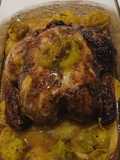 Fricandó Exprés de Pollo Asado con Néctar de Ciruelas y Patatas Fondant al Pimentón