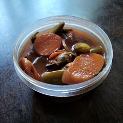 A picture of Not jjampong (Korean inspired no-noodles mussel soup).