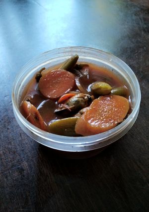 A picture of Not jjampong (Korean inspired no-noodles mussel soup).