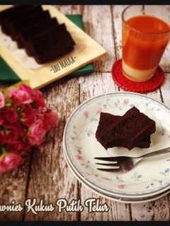 Foto resep Brownies Kukus Putih Telur