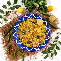 Onion poha A picture of Onion poha.