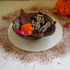 A picture of Chocolate kaju katli.