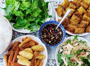 Hình của món Bún nước tương chay.