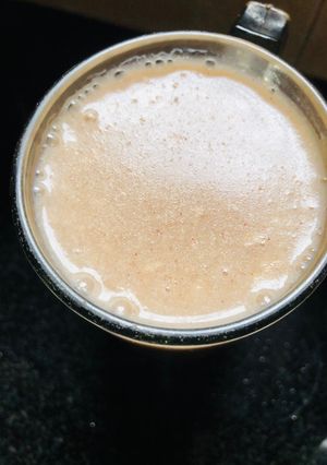 A picture of High protein drink with sprouted Moong dal and groundnuts.