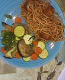 Chicken meatball Spaghetti