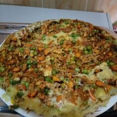 A picture of Smashed potato casserole.