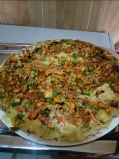 A picture of Smashed potato casserole.