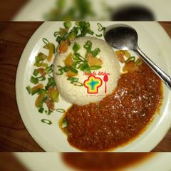 A picture of Couscous and stew.