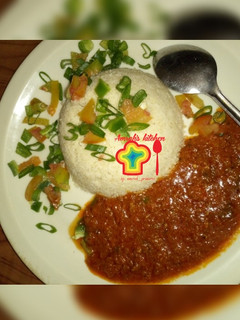 A picture of Couscous and stew.