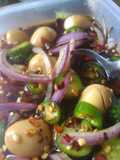 Marinated quail eggs