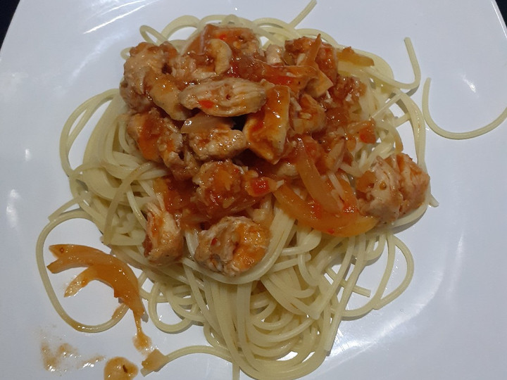 Resep Spagheti ayam saos bolognaise Anti Gagal