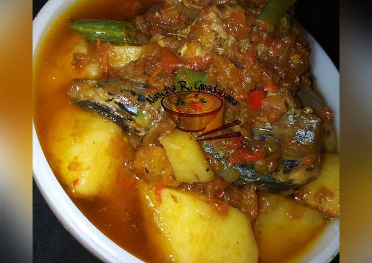 Potato nd fish sauce