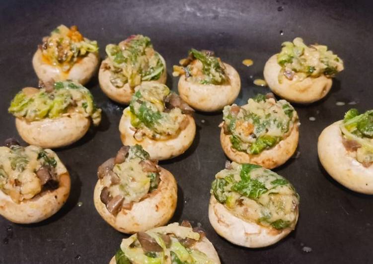Bagaimana Membuat Parmesan - Spinach Stuffed Mushrooms, Lezat Sekali