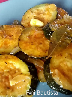 Una foto de Calabacín en escabeche(veganos)