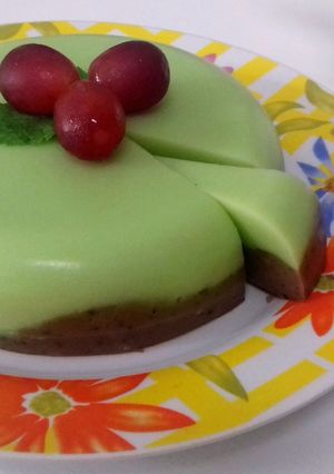 Foto resep Green Egg Flour Pudding (Puding terigu)