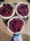 Tartitas de arándanos y frambuesas