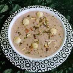A picture of Wheat Germ, Black rice, Foxnut Kheer/Pudding.