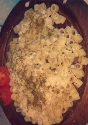 صورة لوصفة مكرونه بالصوص الابيض