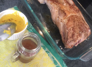Una foto de Pulpa de cerdo a la mostaza