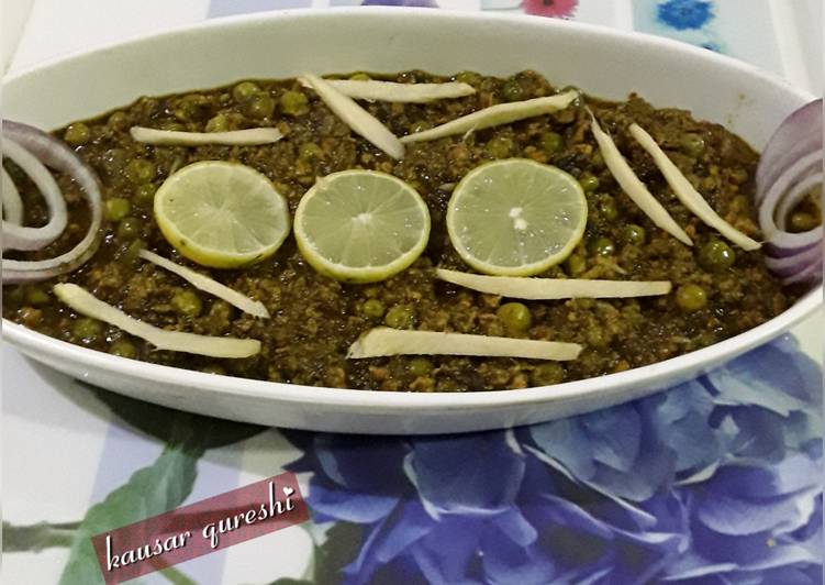 Recipe: Perfect Haryali Matar Qeema