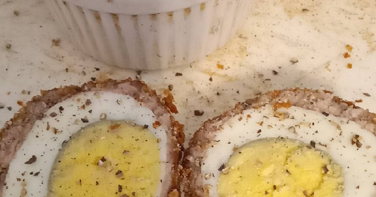 Simple scotch egg.😋😋 Airfryer Recipe by Dawnann68s Cookpad