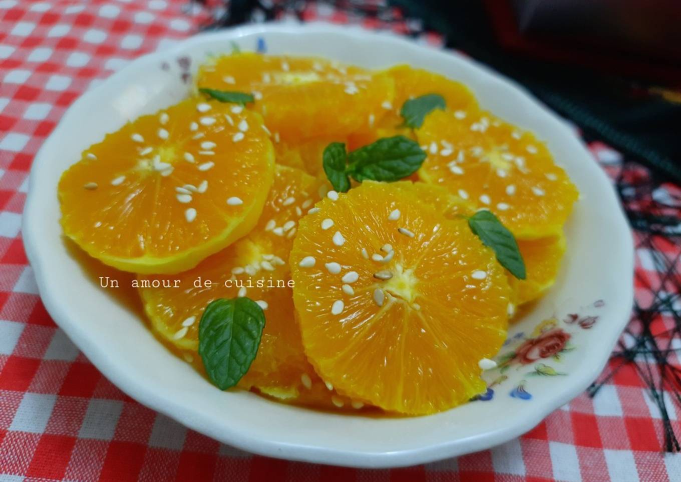 Salade d'oranges sésames menthe 🍊🌱